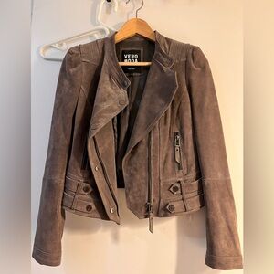 warm grey pig leather jacket